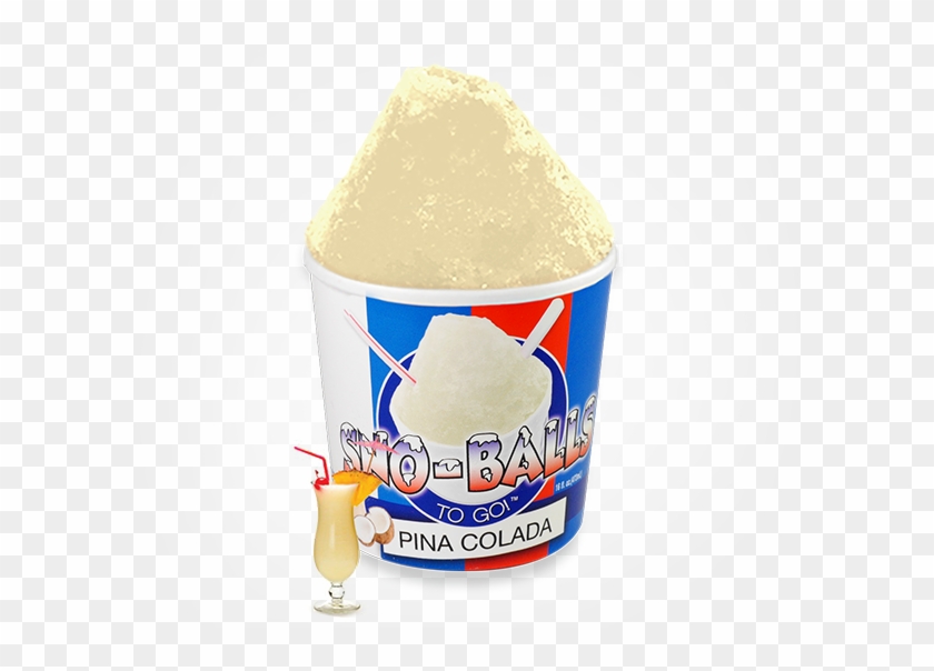 New Orleans Famous Sno Balls To Go Pina Colada 16 Oz - Vanilla Ice Cream Clipart #3591707
