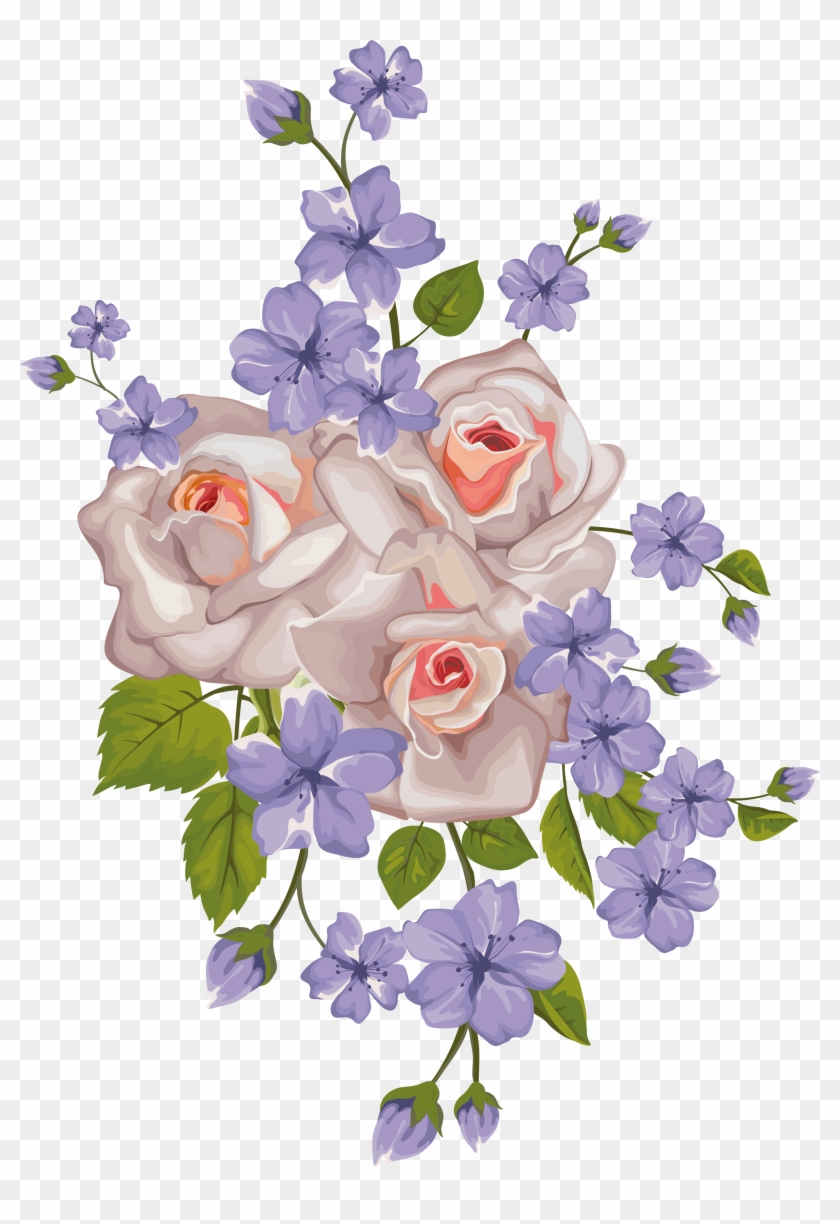 Bouquet Vector Elegant Flower - Beautiful Flower Images Clipart - Png Download #3591852
