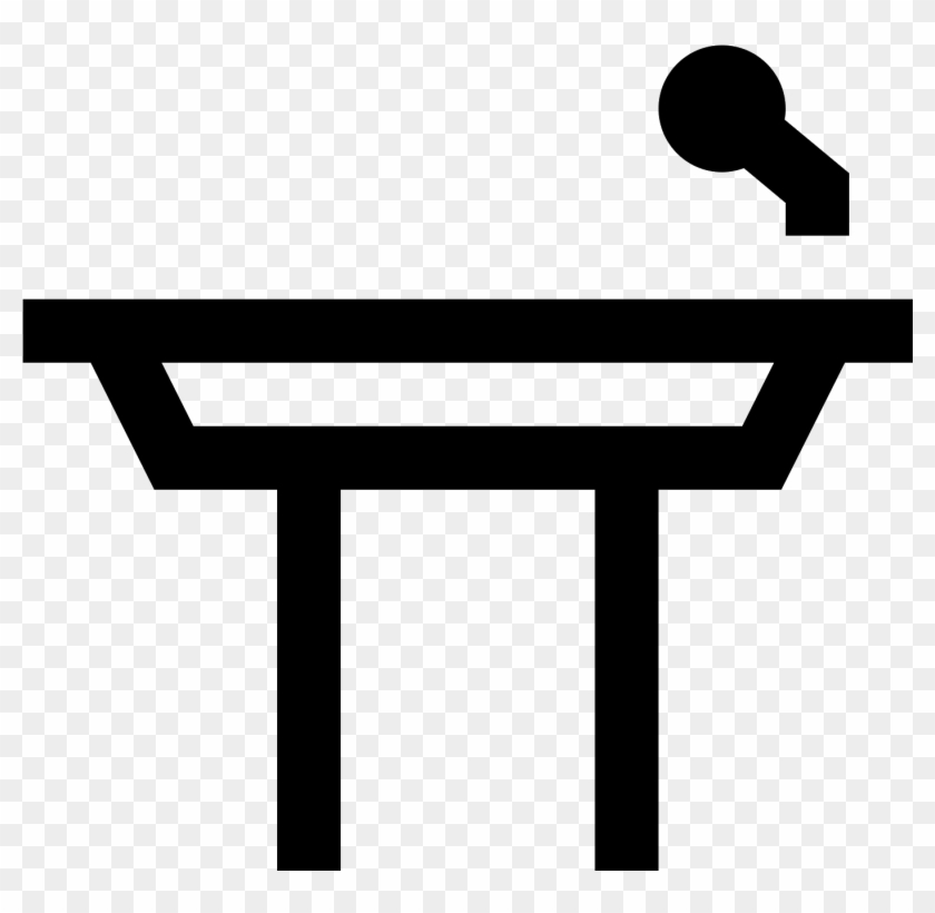 Podium Icon - Sign Clipart #3591973