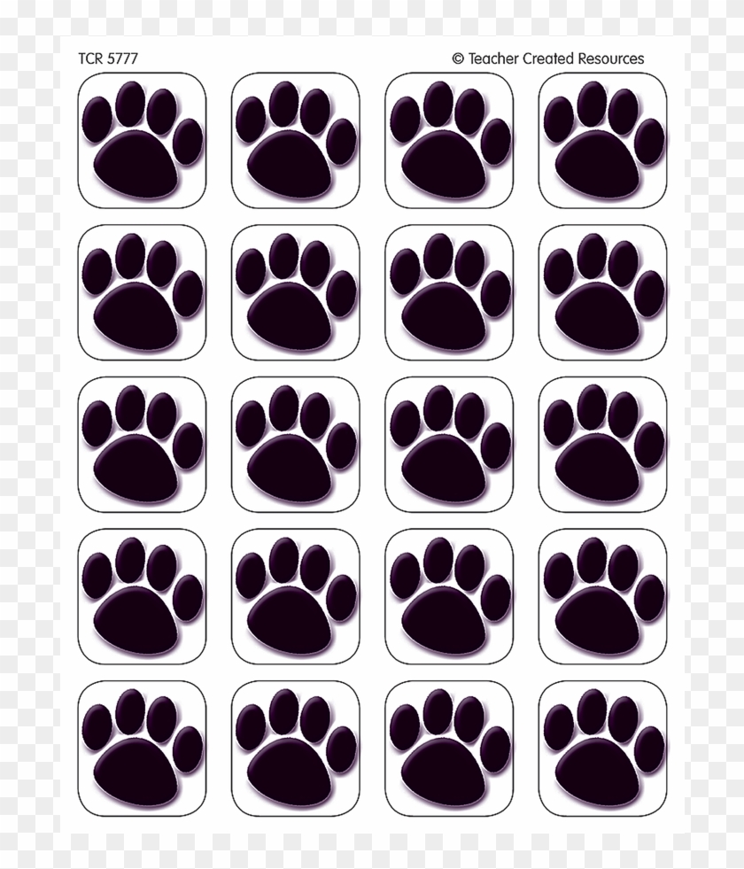 Tcr 5777 Black Paw Print Stickers - Blue Paw Prints Clipart