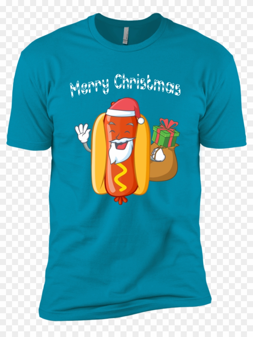 Merry Christmas Hot Dog Santa Ugly Sweater Funny Xmas - T-shirt Clipart