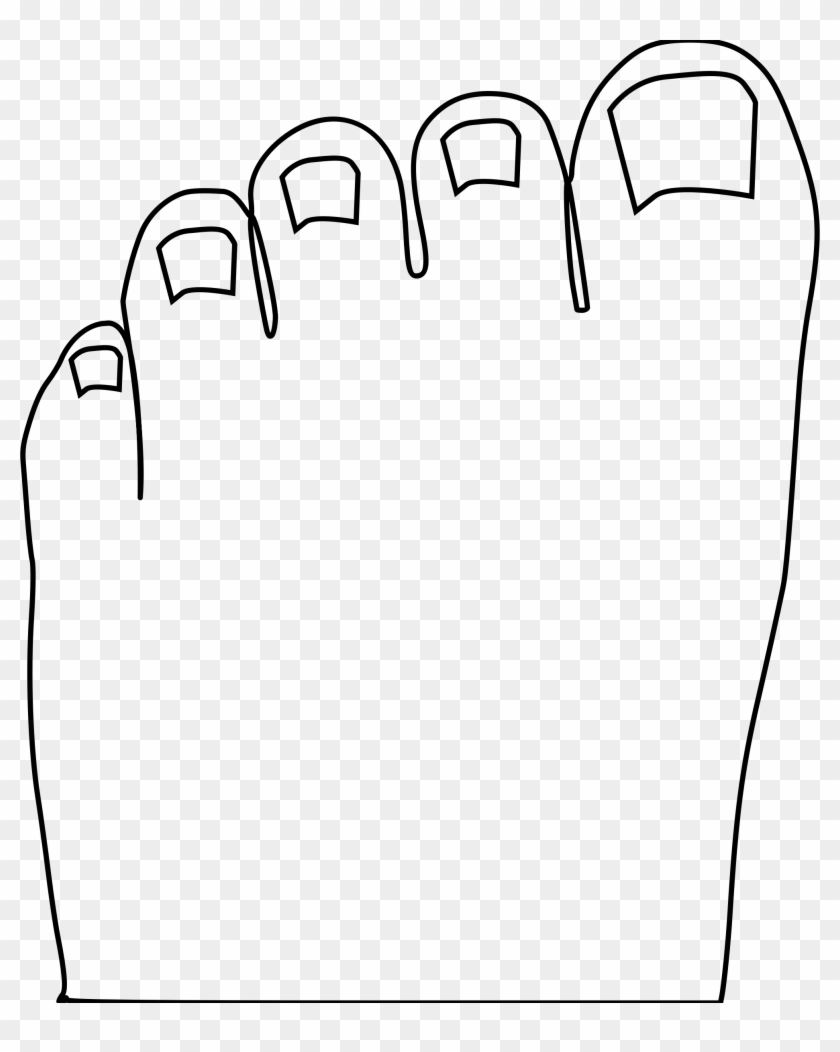 Big Image - Toe Black And White Clipart