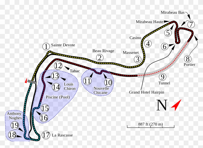 Monaco Grand Prix Circuit Clipart #3593546