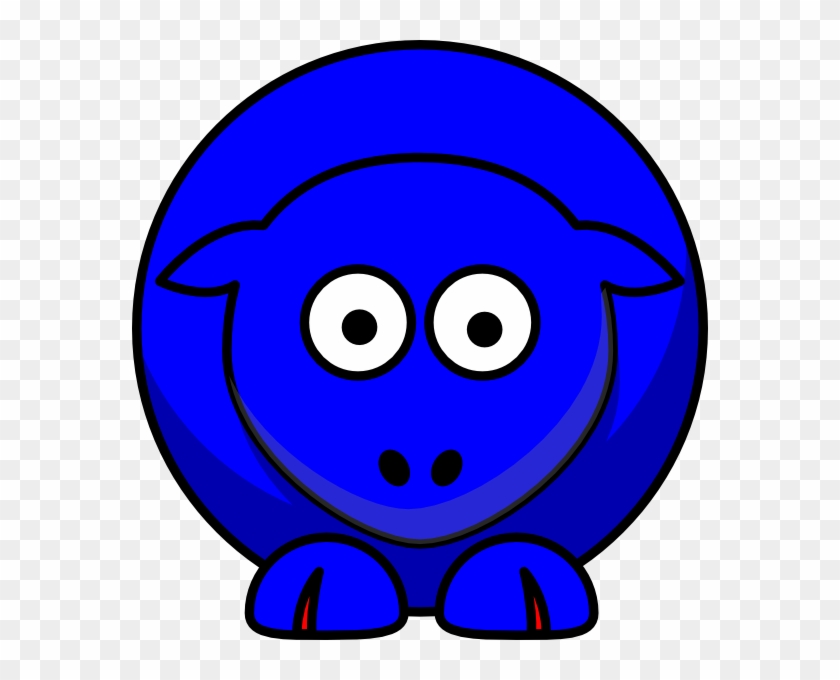 Sheep Looking Straight Blue With Red Toes Svg Clip - Bucharest National University Of Arts - Png Download