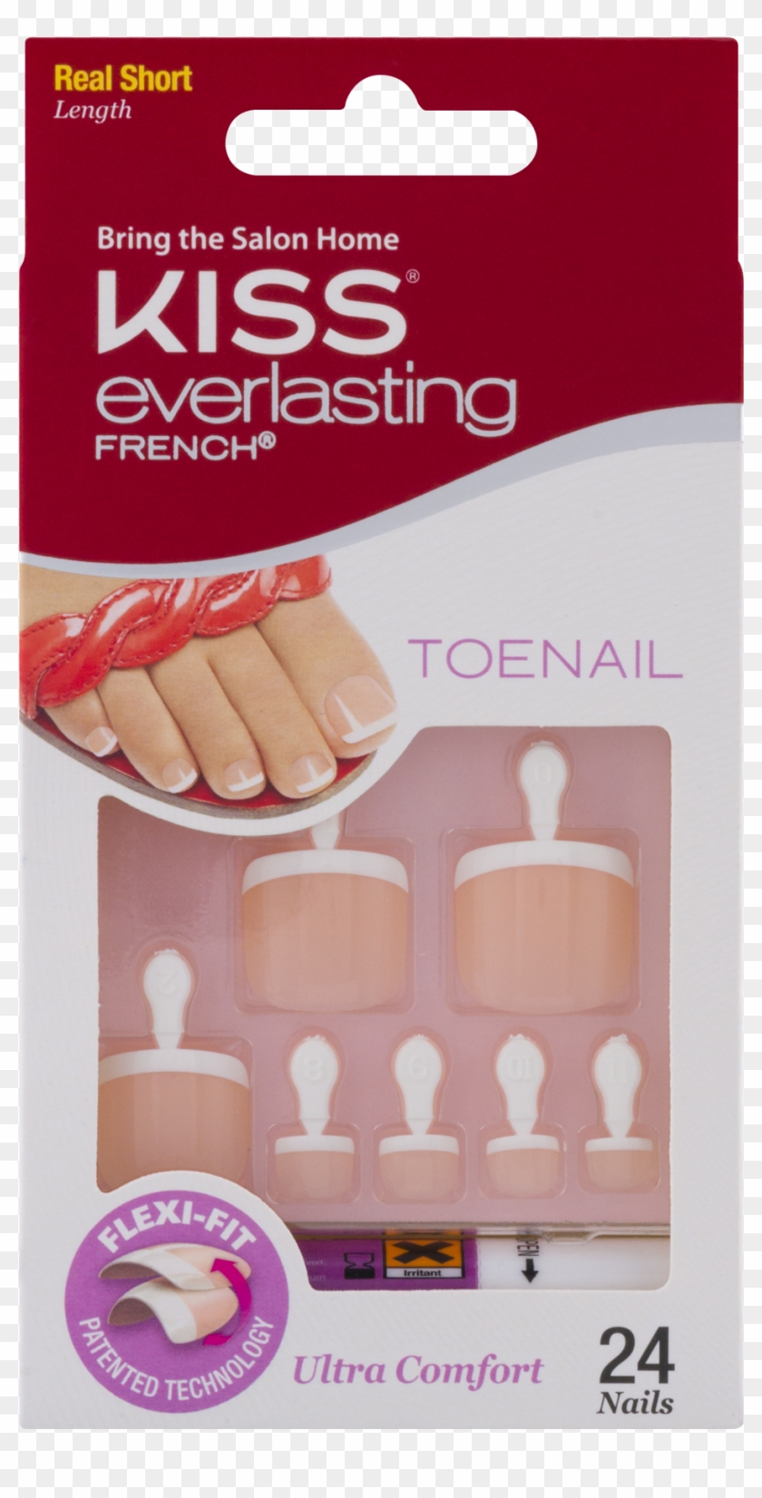 Kiss Everlasting French Real - Faux Ongle Pour Orteille Clipart
