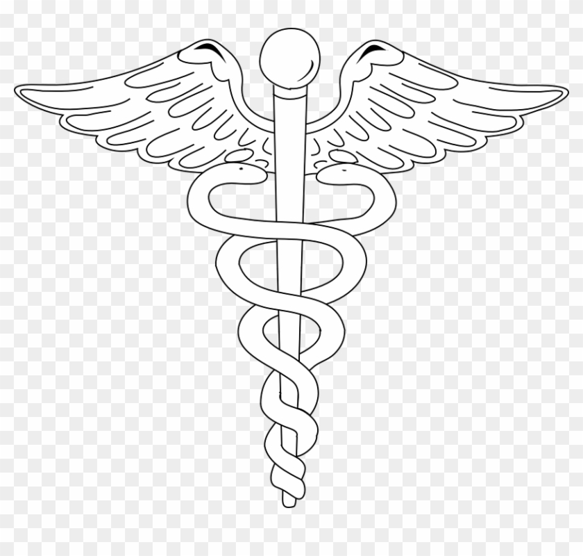 Medicine Logo Snakes Sign Symbol Design Health - Nurse Symbol Black Background Clipart #3593925