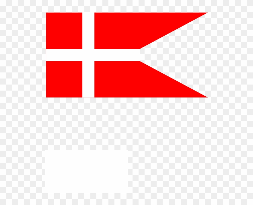 Split Flag Of Denmark Clip Art At Clker - Dannebrog Split - Png Download #3594224