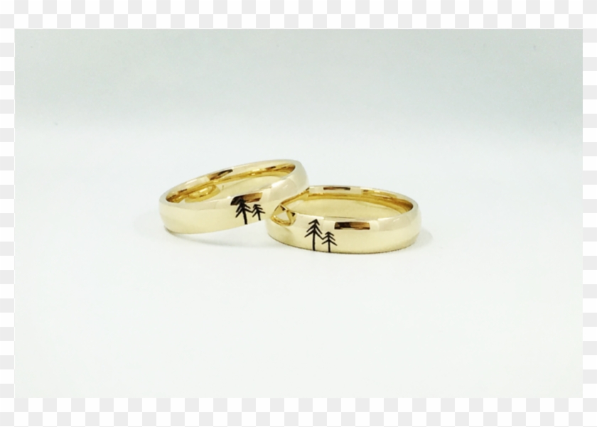 Tree Engraved Wedding Rings Clipart
