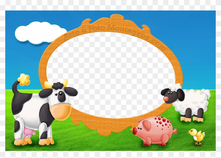 Animais-fazenda - Moldura De Fazendinha Png Clipart