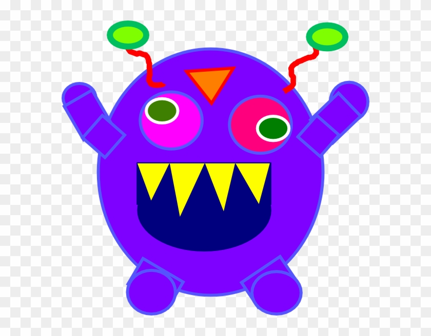 Blue Monster Svg Clip Arts 600 X 576 Px - Clip Art - Png Download