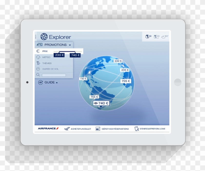 App Air France - Internet Globe Clipart #3594976