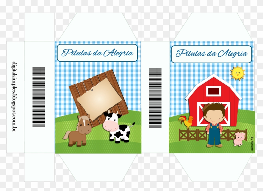 Carrocinha Para Guloseimas Tema "fazendinha Menino" - Lembrancinha Fazendinha Para Imprimir Clipart