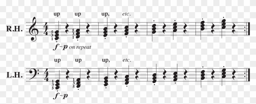 The Up-touch Sets The Hand In Place For The Next Chord - Oliver Cheatham Get Down Saturday Night Chords Clipart