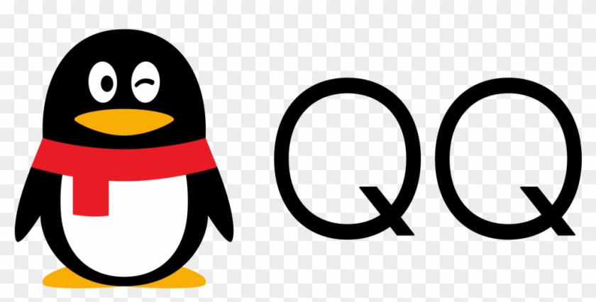 Qq's Logo Is A Winking Penguin Wearing A Red Scarf - Qq Logo Clipart