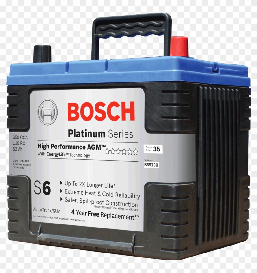 S6 High Performance Agm Battery - Bosch Agm Battery Clipart #3597577