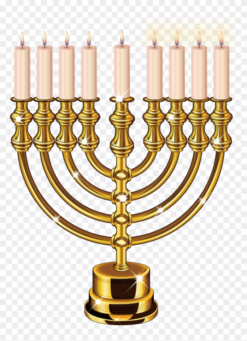 Freeuse Candle Candlestick For Free Download On - Candelabro Judaico Png Clipart #3598270