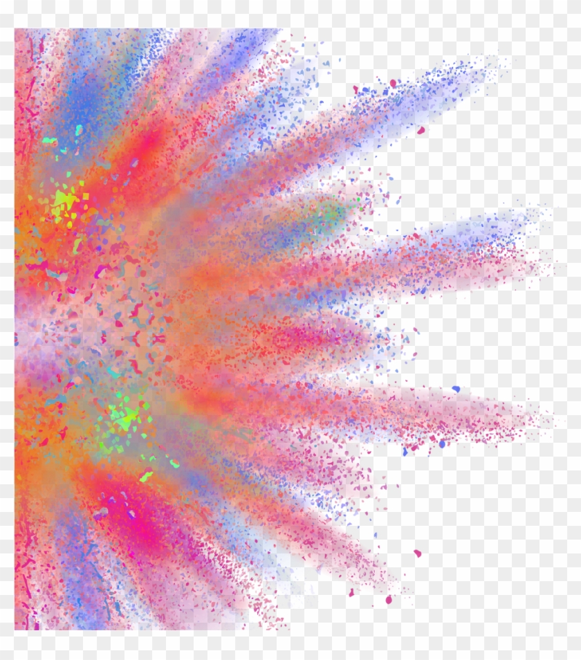 #mq #red #paint #paint #splash #border #borders - Colour Powder Dust Explosion Png Clipart #3599260
