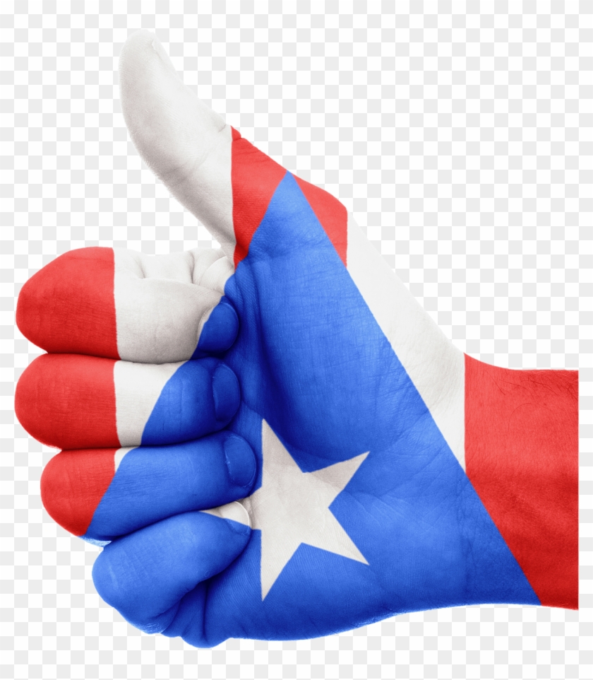 Puerto Rico - Puerto Rico Flag Hand Clipart