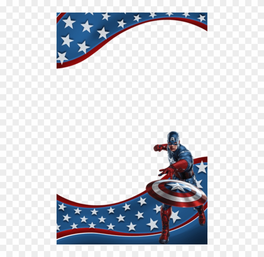 Free Png Best Stock Photos Transparent Kids Frame With - Convite Do Capitão America Clipart