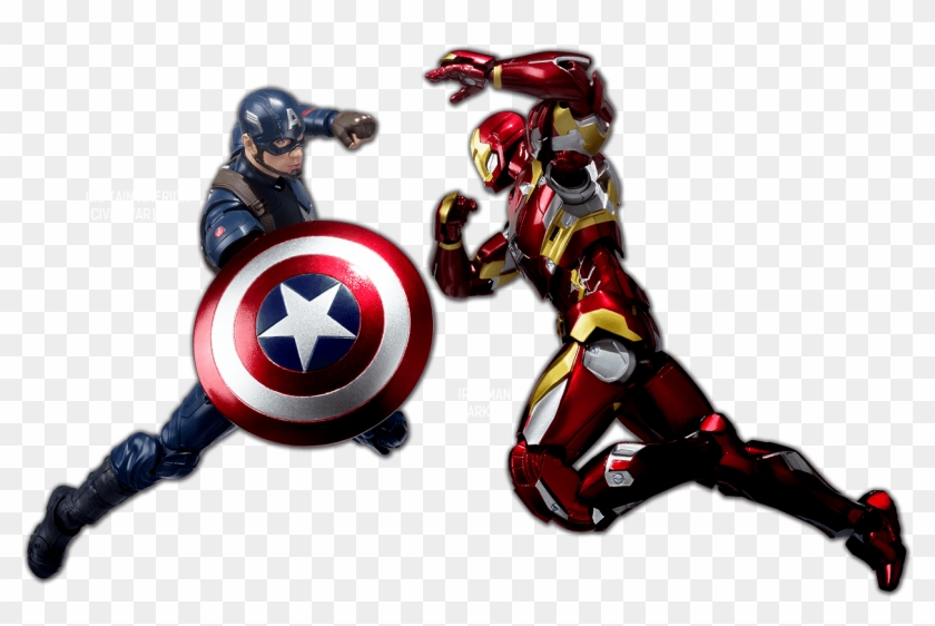 Captain America Civil War Png - Ironman Vs Captain America Png Clipart #360566