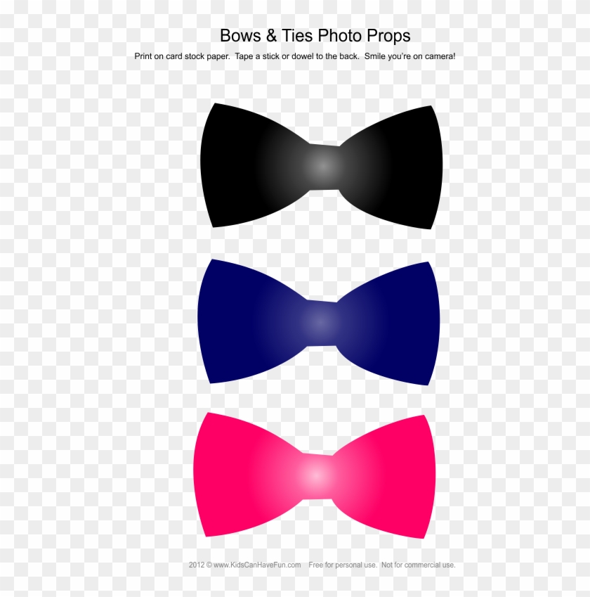 Ties & Bowties Photo Booth Props - Booth Props Template Bow Tie Clipart #360635