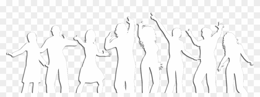 1600 X 525 9 - White Silhouette People Png Clipart #360698