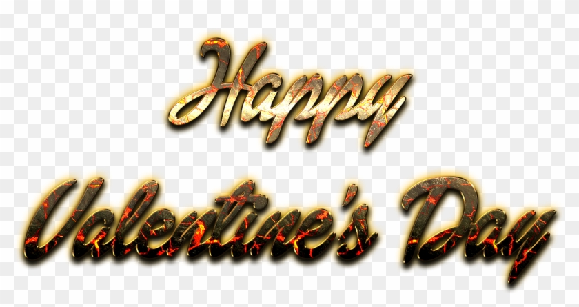 Happy Valentines Day Word Png Pic - Transparent Gold Happy Valentines Day Clipart