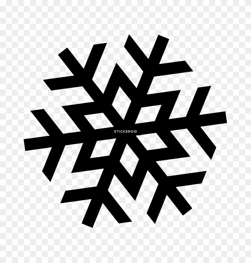 Black Snowflake Clipart Transparent Background , Png