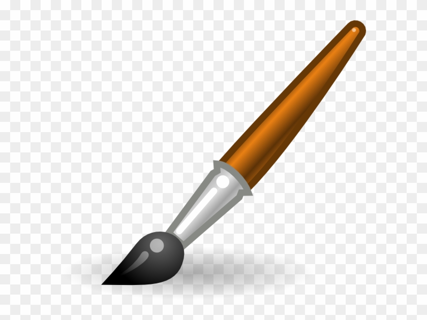 Paint Brush Clip Art Black And White Free - Brush Tool In Ms Paint - Png Download #360889