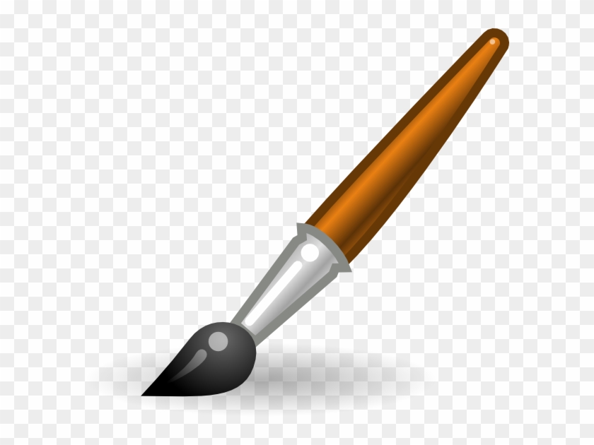 Paint Brush Clip Art Black And White Free - Brush Tool In Ms Paint - Png Download