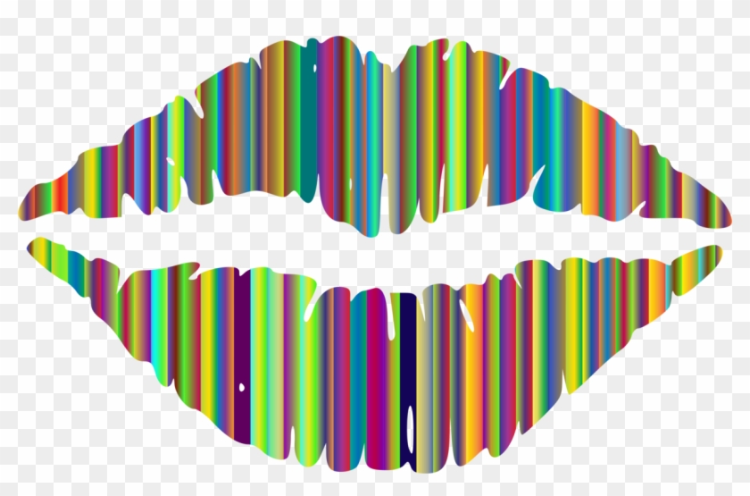 Lipstick Sticker Drawing Kiss - Lips Clip Art - Png Download