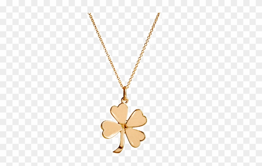 Gold Four Leaf Clover Necklace - Locket Clipart #361510