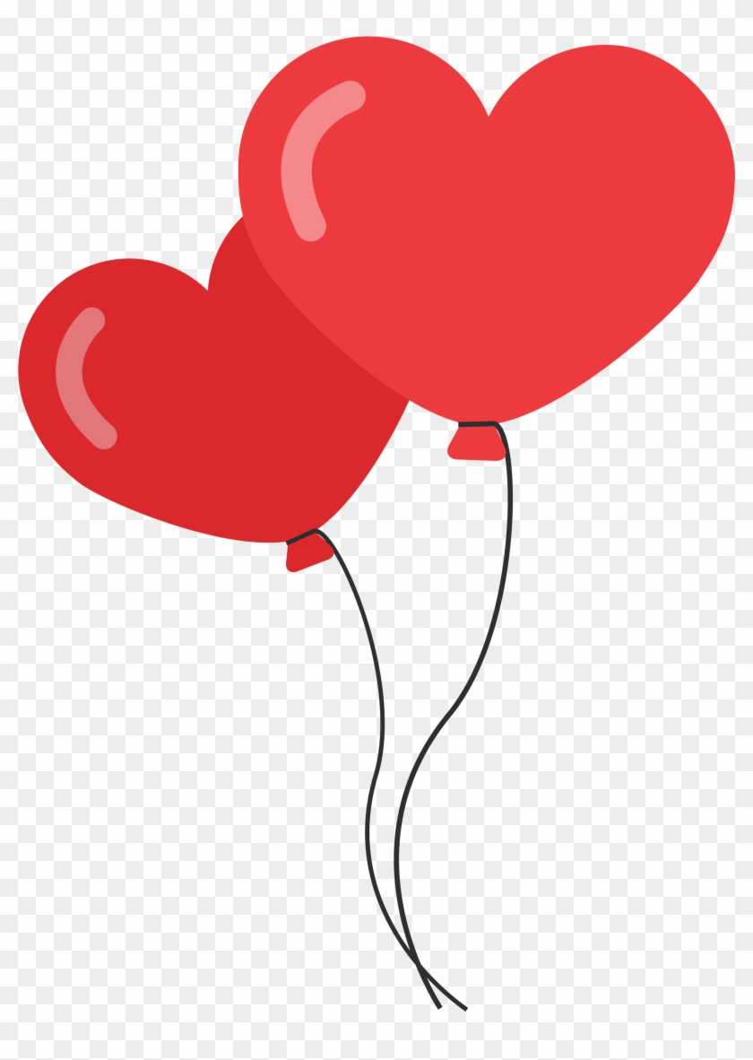 Hot Air Balloon Clipart Heart Shaped - Heart Shaped Balloon Png Transparent Png