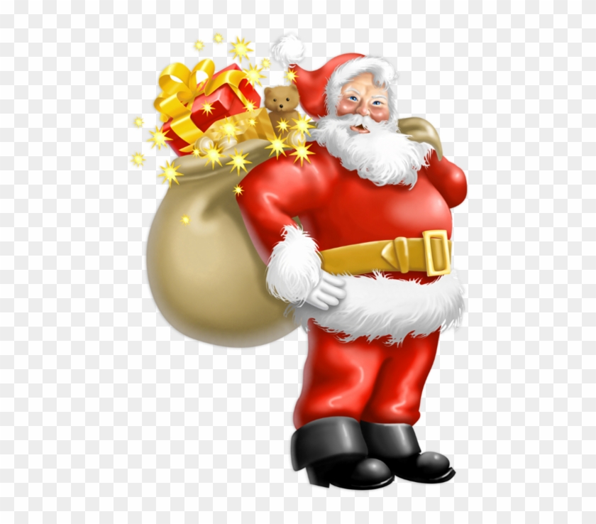 Transparent Santa Claus With Gifts Png Clipart - Christmas Santa Images Png #362144