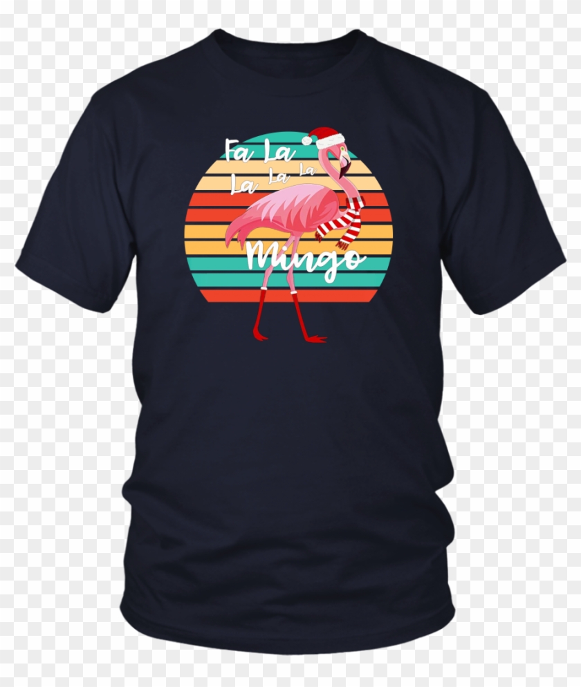 Vinage Cute Pink Flamingo Santa Hat Merry Christmas Clipart #362247