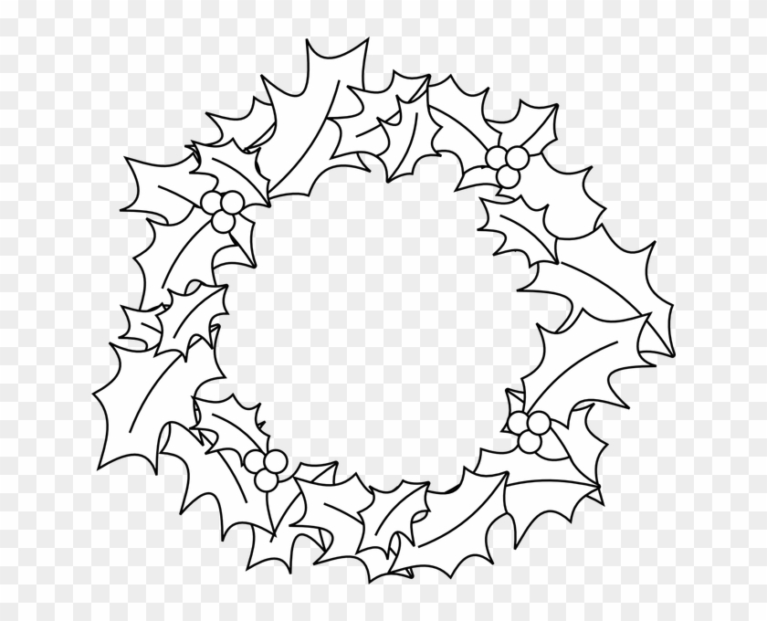 Freeuse Library Free Download Best Png Stock - Christmas Wreath Clip Art Black And White Transparent Png #362533