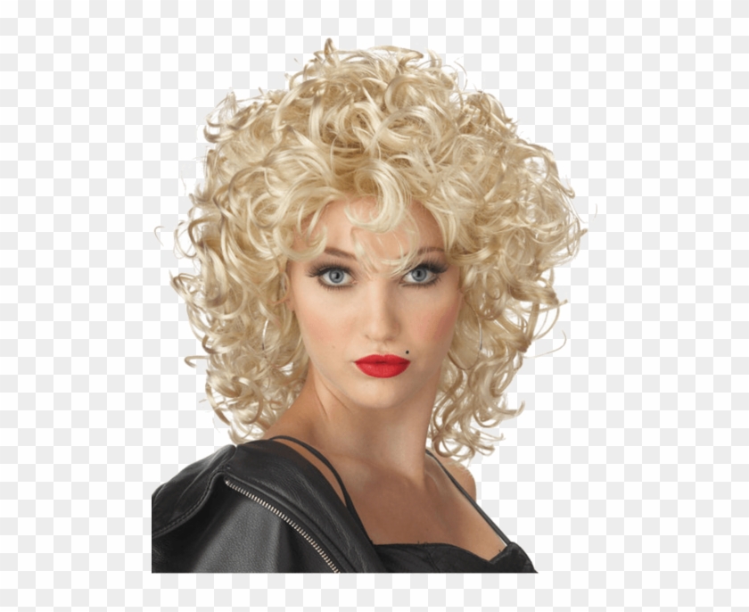 Joke Blonde Blonde Wig Skydiving - Madonna 80s Wig Clipart