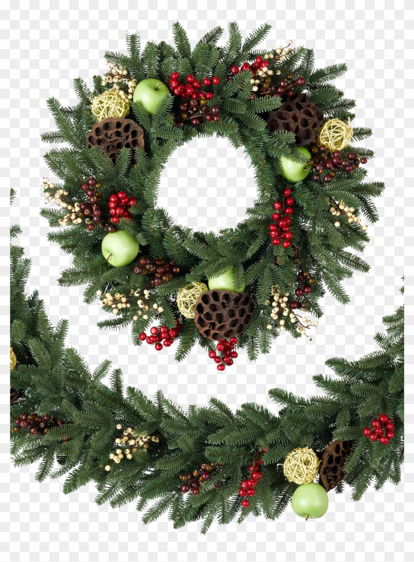 Christmas Wreath Transparent Png - Christmas Wreath Transparent Background Clipart #362706