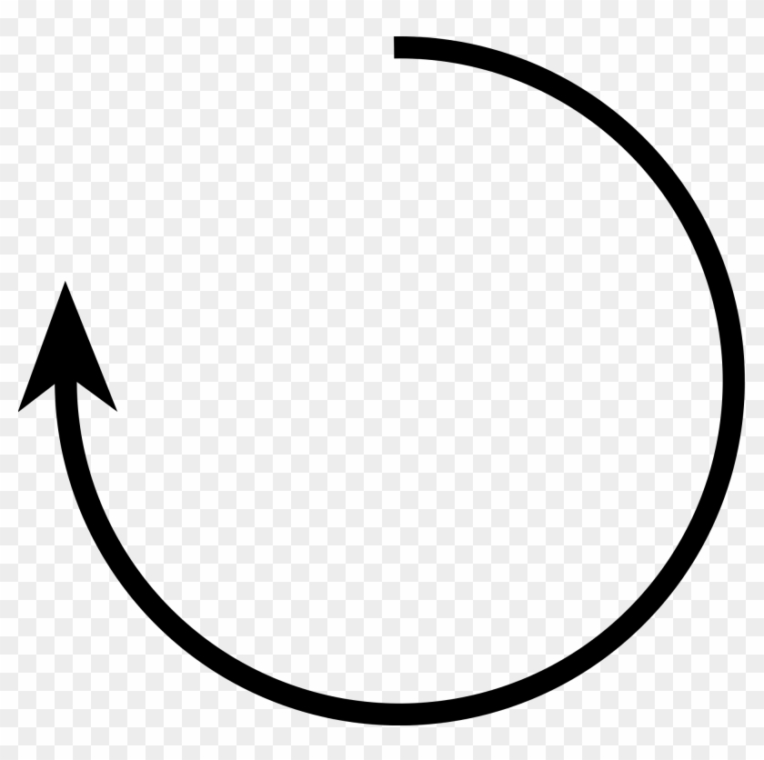 Clockwise - Round Arrow White Png Clipart
