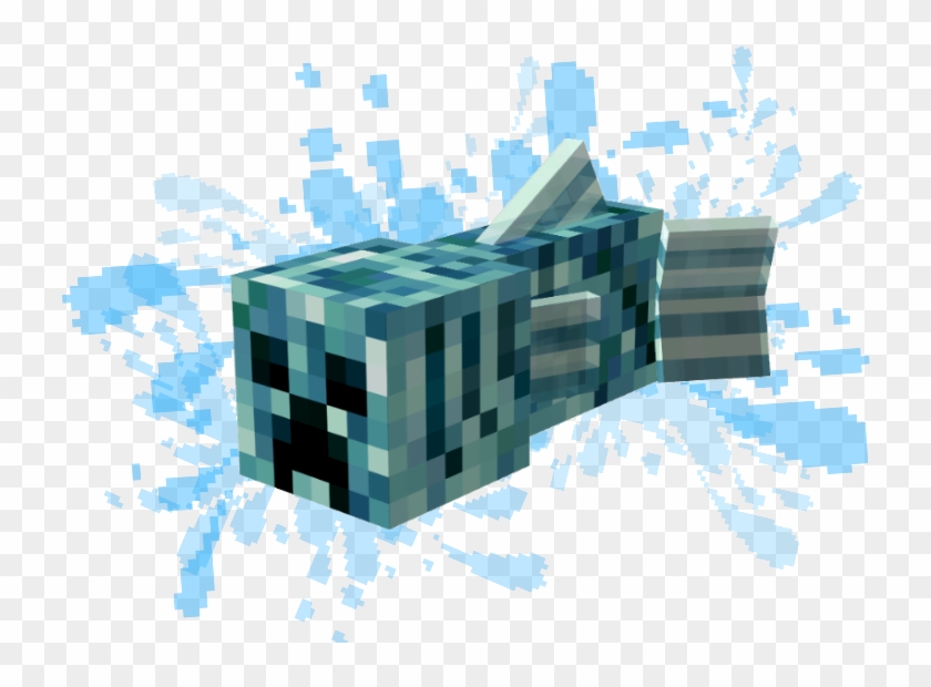 Aqua Creepers - Minecraft Aqua Creeper Clipart