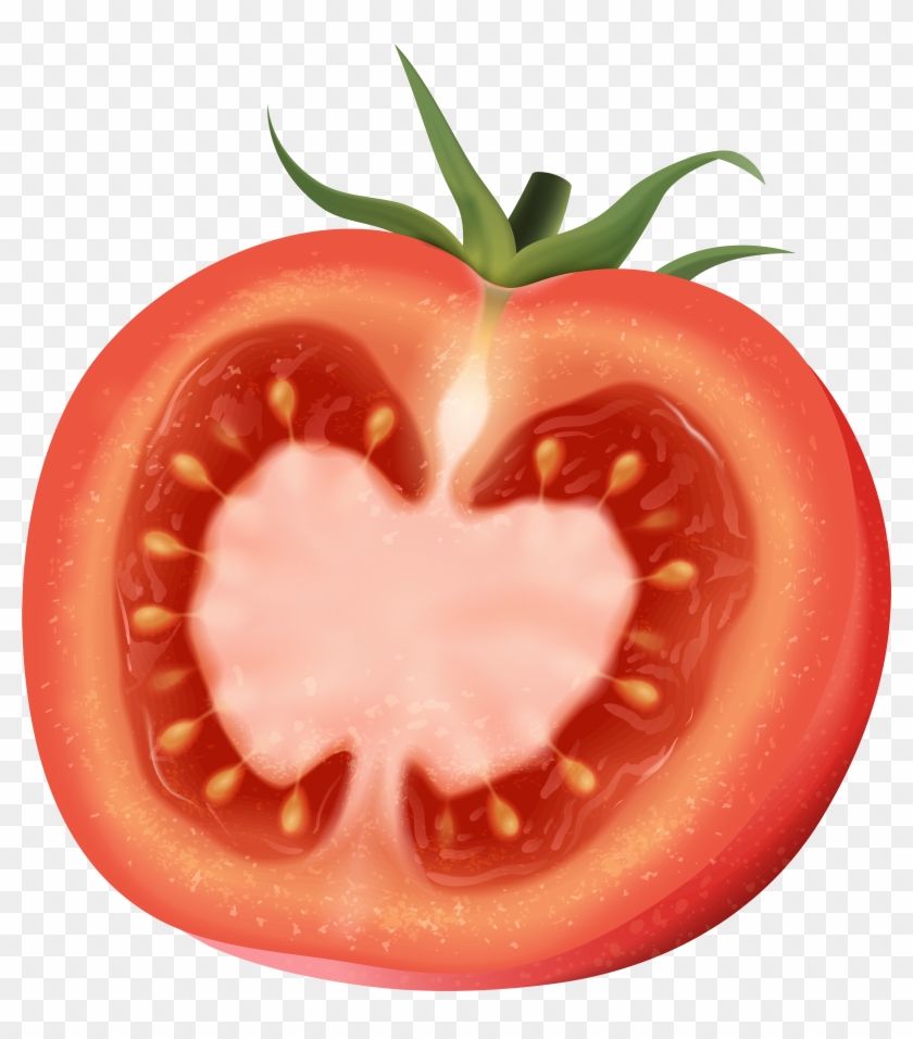 Tomato Half Png Transparent Clip Art Image - Plum Tomato