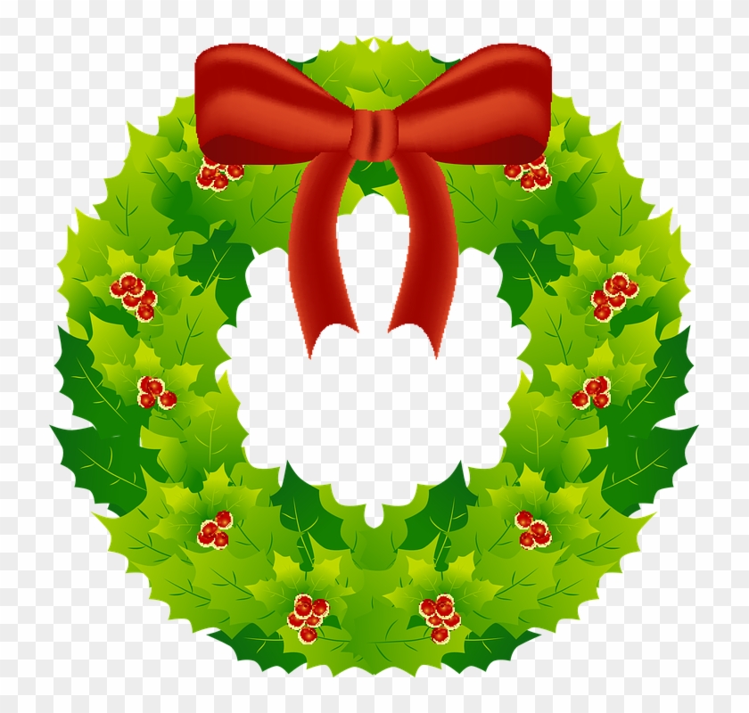 Wreath, Christmas, Decoration, Reed, Holidays, Red - Christmas Day Clipart