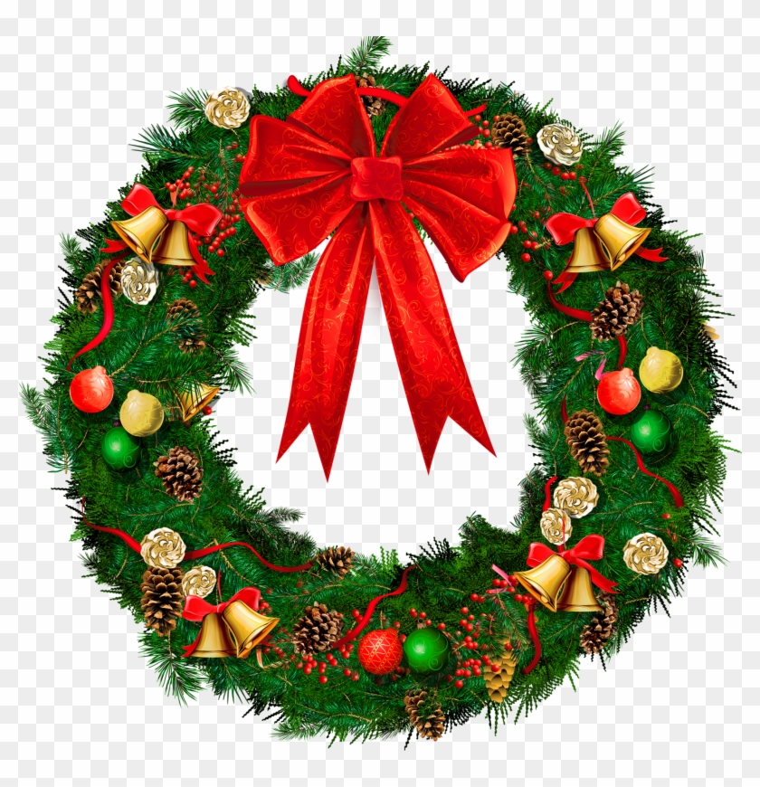 Christmas Wreath Png - Christmas Wreath Transparent Clipart #363931