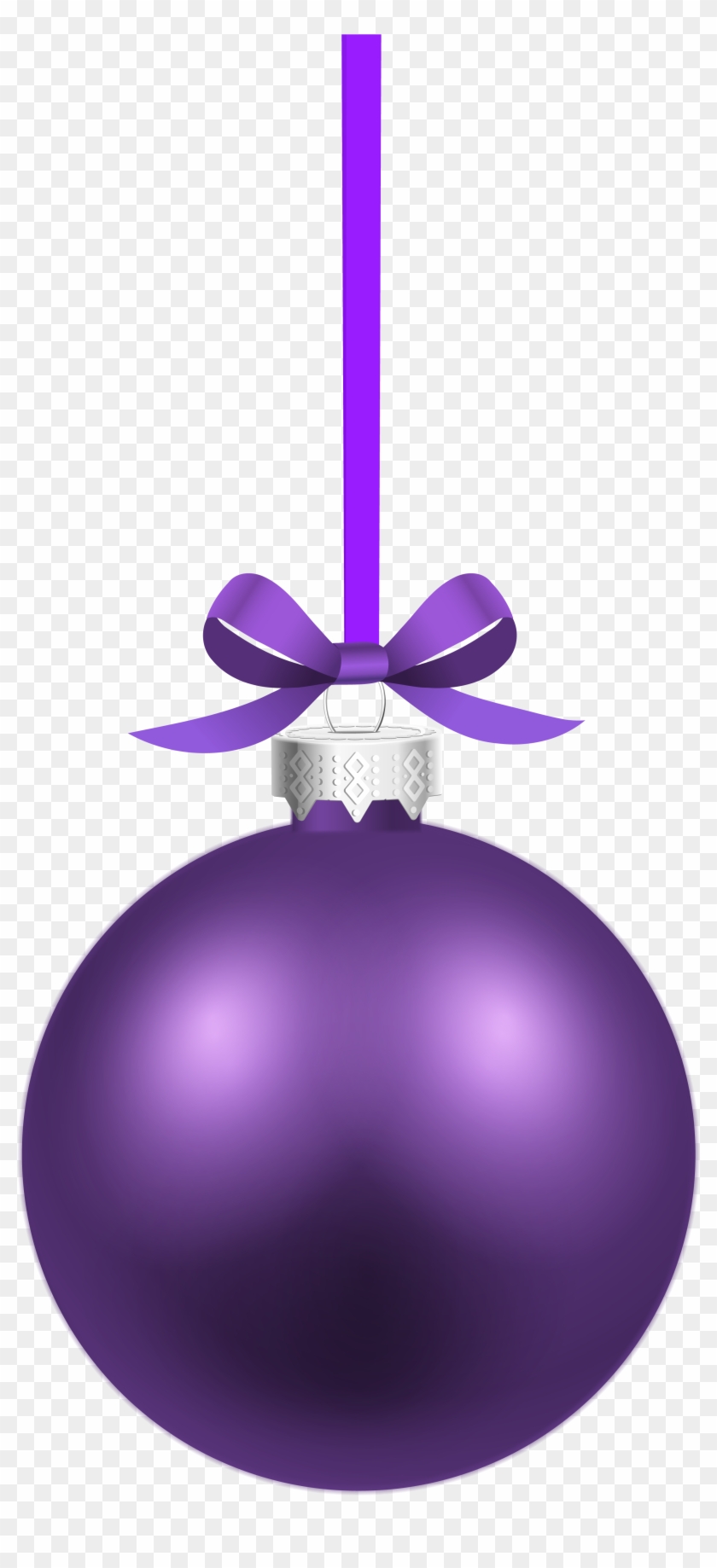 Purple Christmas Hanging Ball Png Clipart Image - Purple Christmas Ball Png Transparent Png #364295