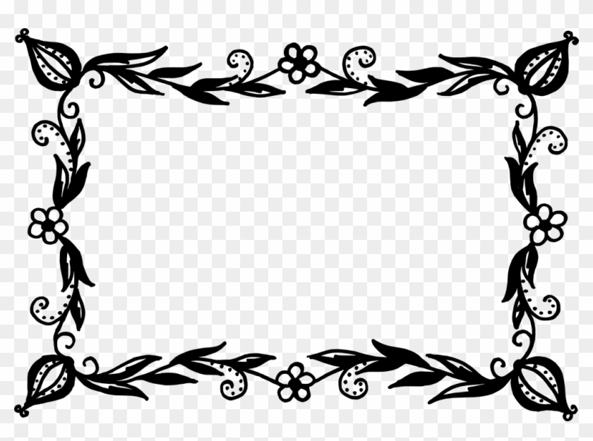 10 Rectangle Flower Frame Vector - Picture Frame Clipart