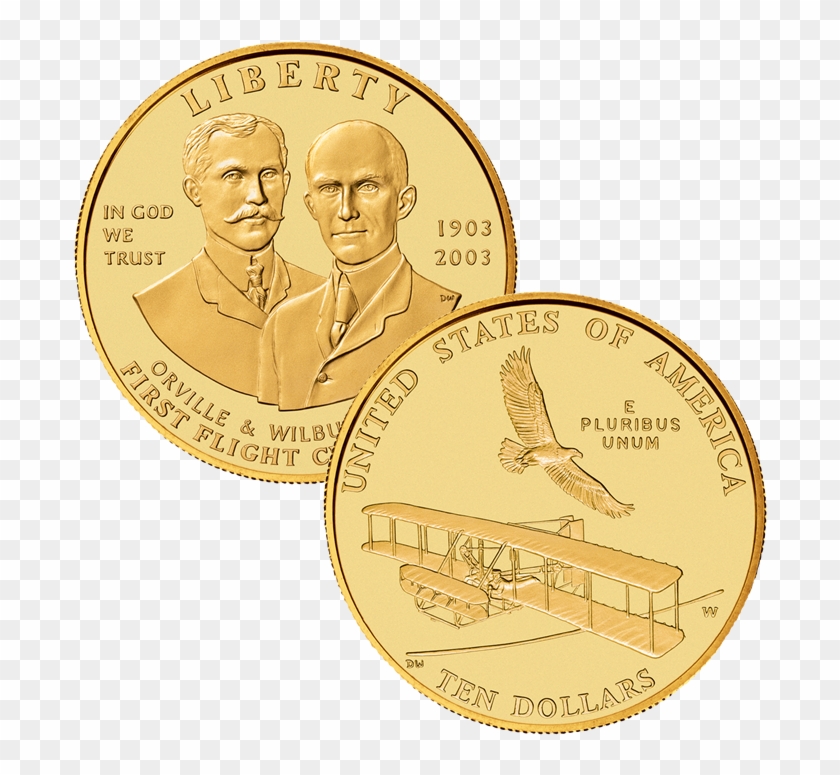 2003-w $10 First Flight Commemorative Uncirculated - Sacagawea Dollar Clipart #364385