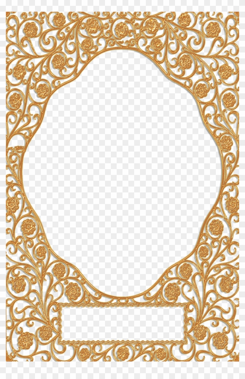 Golden Vintage Frames Png Clipart #364386