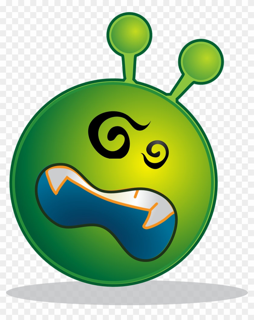 Smiley Green Alien Ko - Alien Smiley Clipart #364534