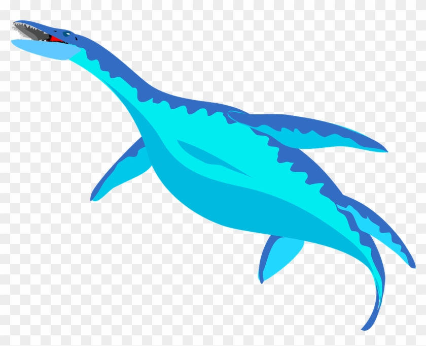 Dinosaurs Aquatic Blue - Sea Dinosaur Clip Art - Png Download #364562
