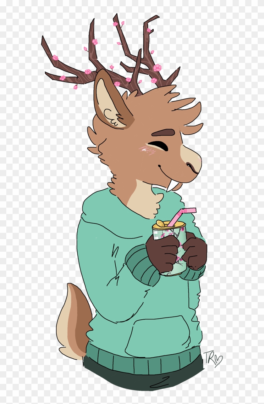 Arizona Green Tea Png - Cartoon Chinese Water Deer Clipart